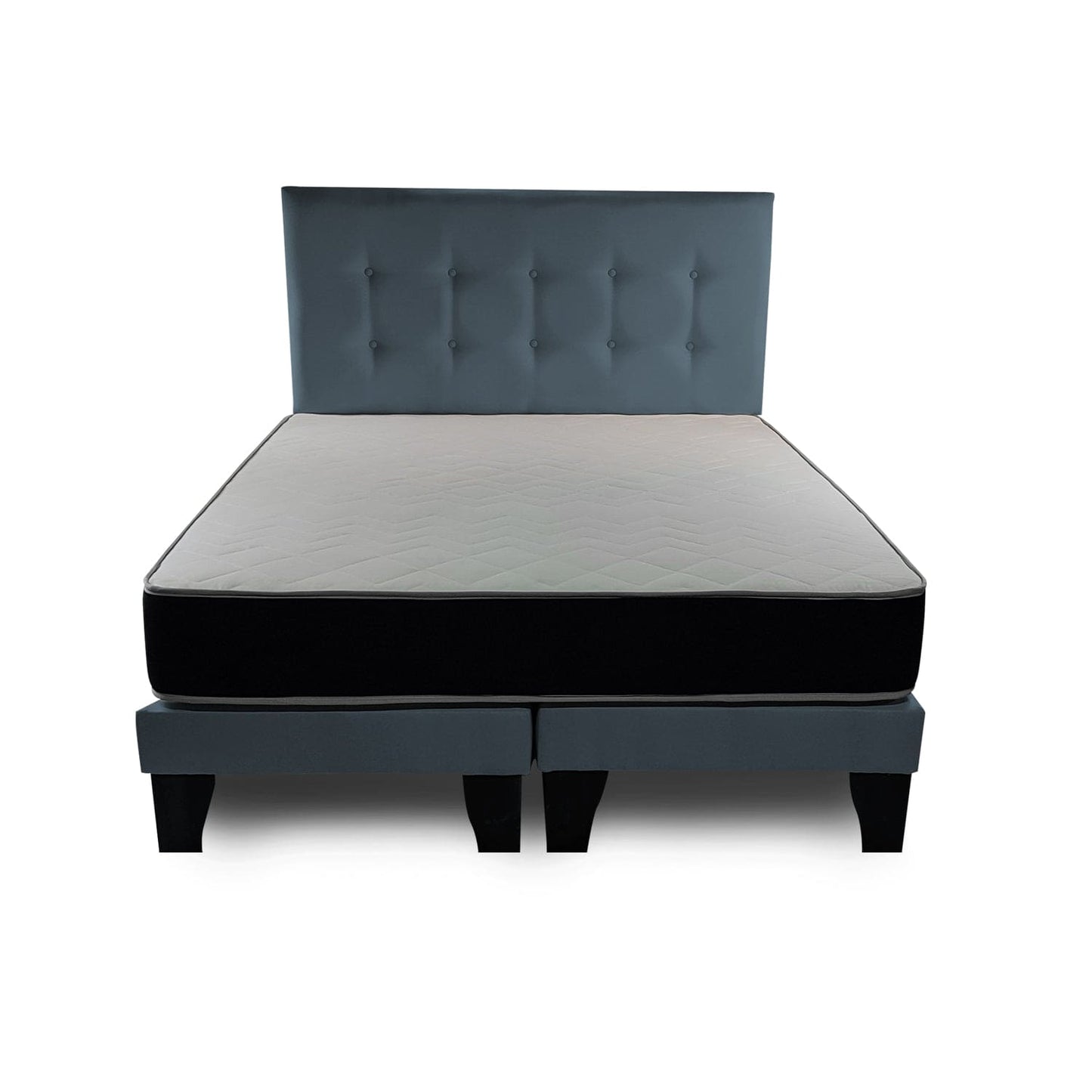 CAMA COMPLETA 2 PLAZAS- GRIS