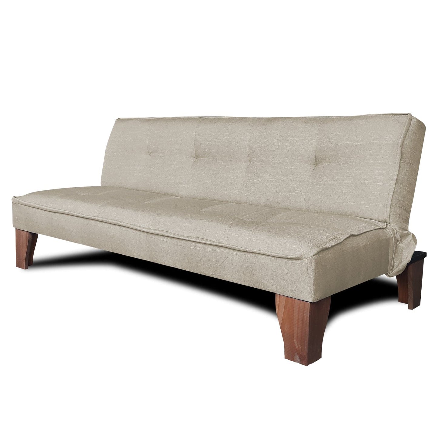 Futón Amelia Beige, Click Enmaderado