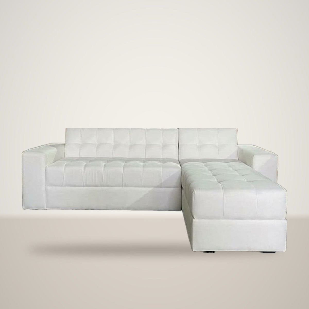 Sofá en L seccional blanco