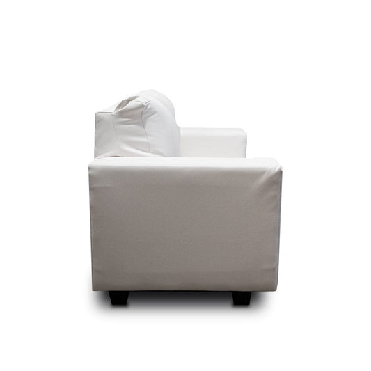 Sofá Italiary 2 Cuerpos Ecocuero Blanco