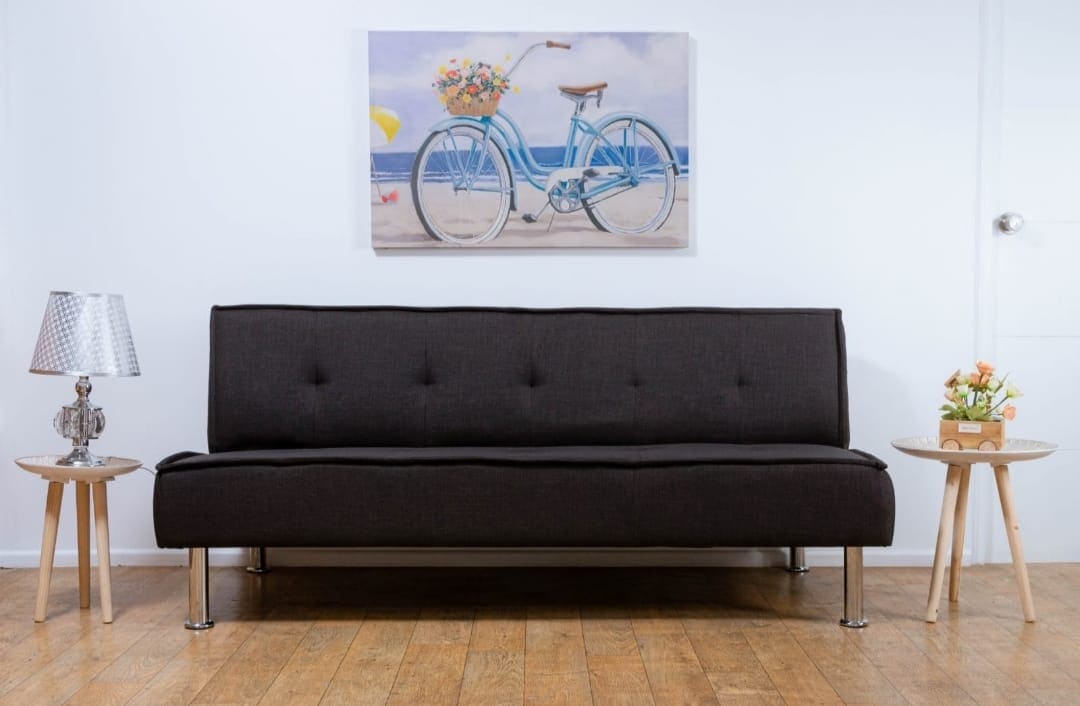 Futón Italiary Negro, Click Enmaderado