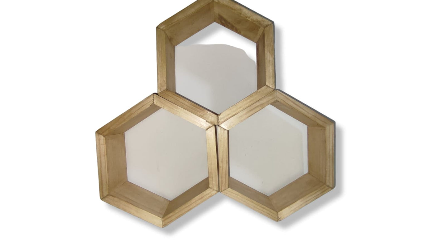 Set de Repisas Hexagonales