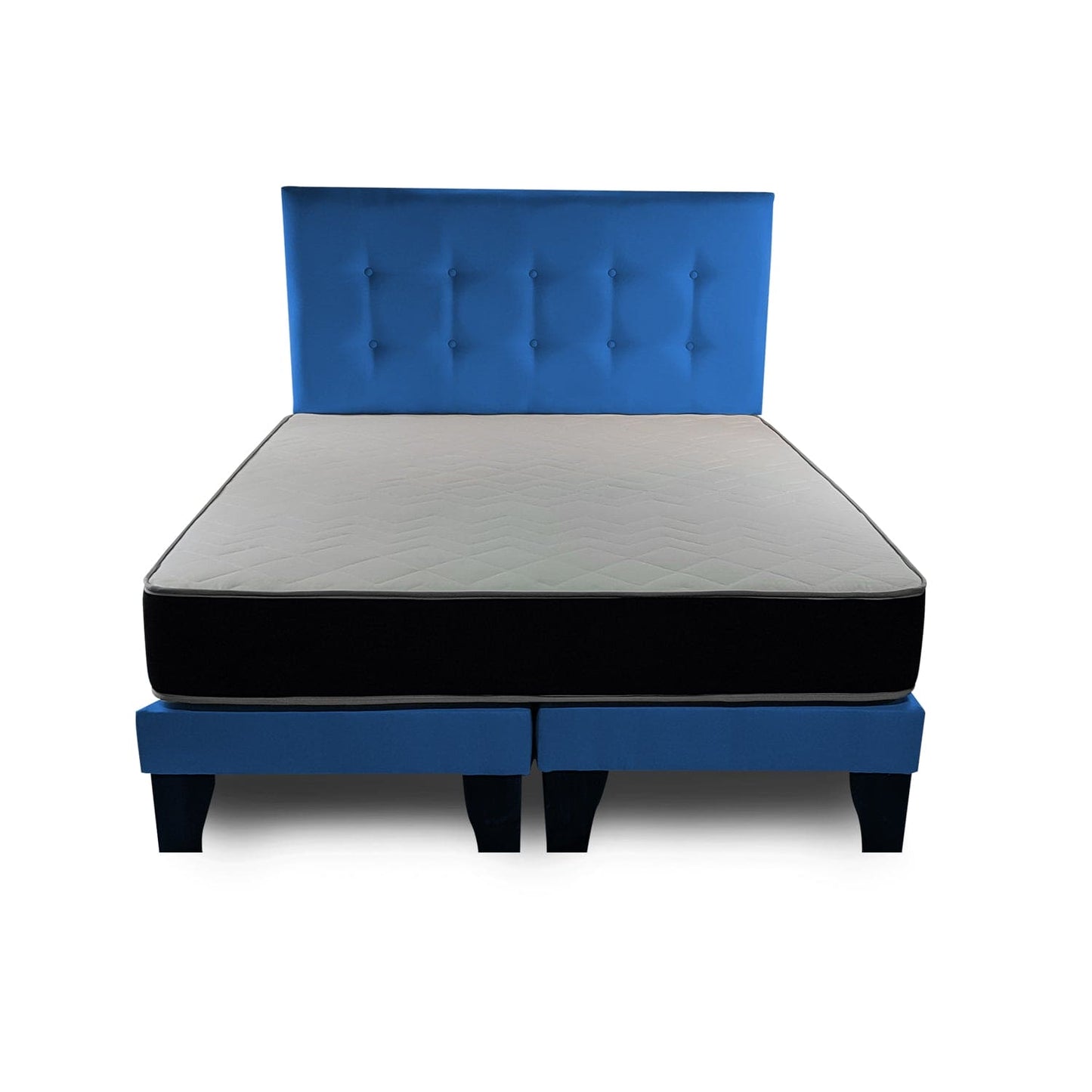 Cama 2 plazas, Colchon de Resorte, Click Enmaderado