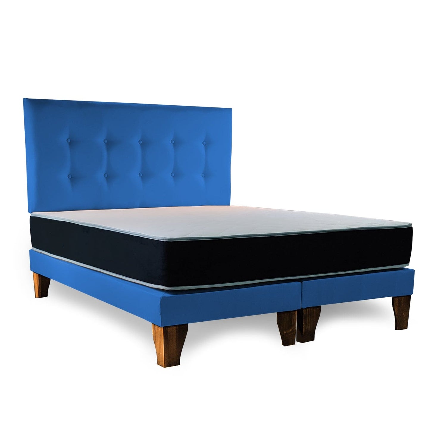 Cama 2 plazas, Colchon de Resorte, Click Enmaderado