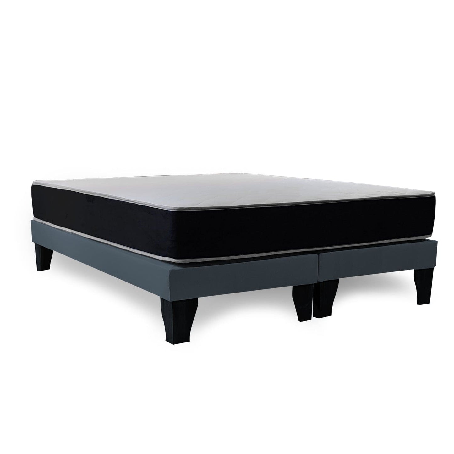 BASE Y COLCHÓN 2 PLAZAS- GRIS