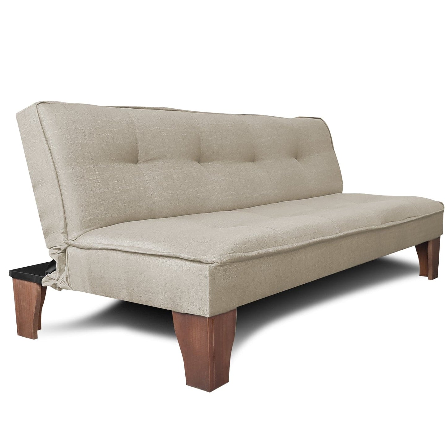 Futón Amelia Beige, Click Enmaderado