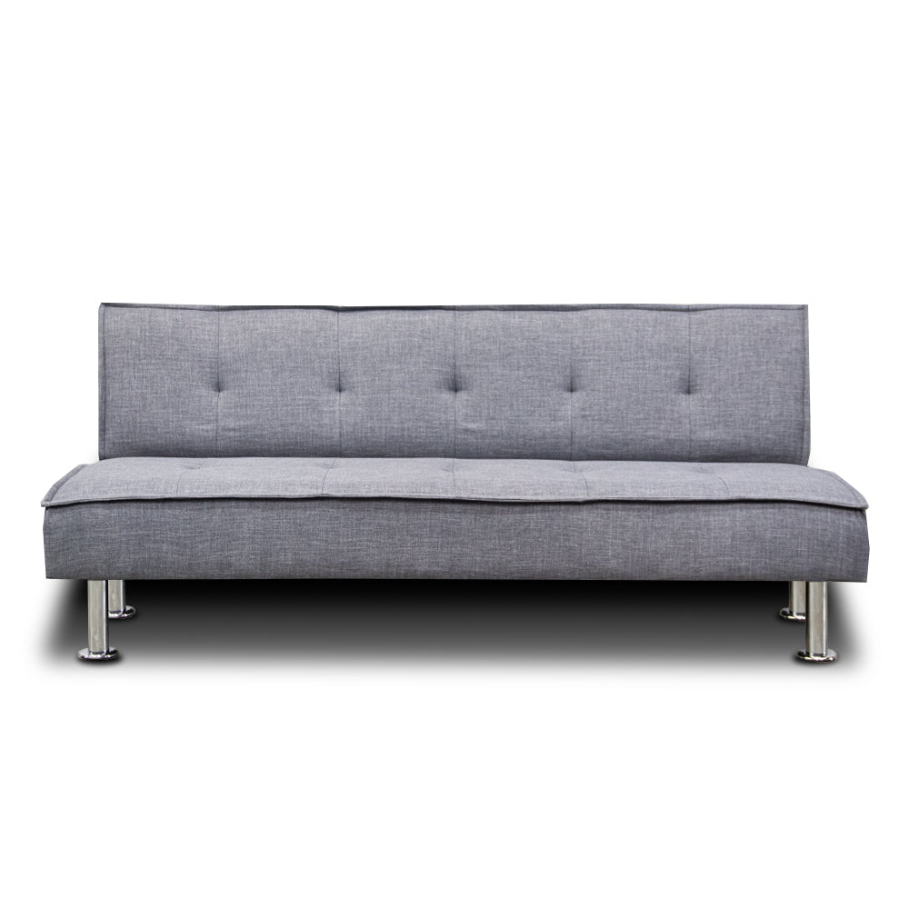 Futón Italiary Gris, Click Enmaderado